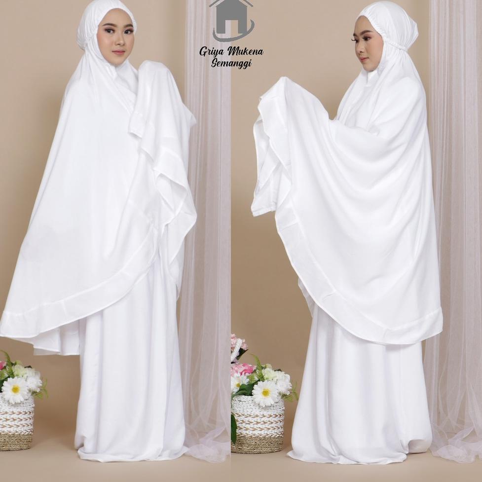 Mukena Rayon Putih Polos Dewasa Original Bonus TasMukena Pondok Mukena Polos Mukena Setelan Mukena P