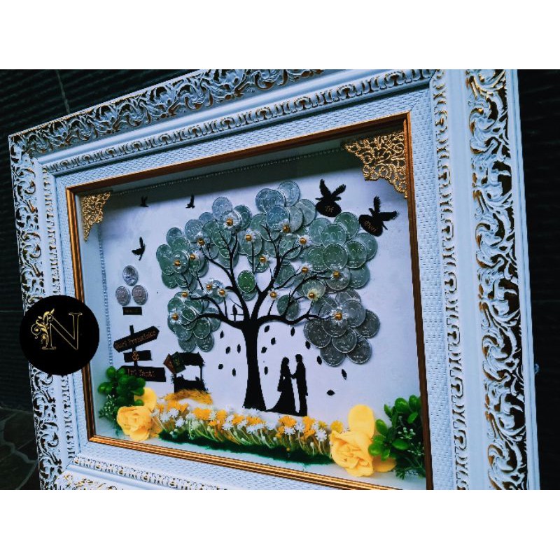 READY TERMURAH Custom Mahar siluet pohon/ Frame mahar siluet pohon / Mahar Murah