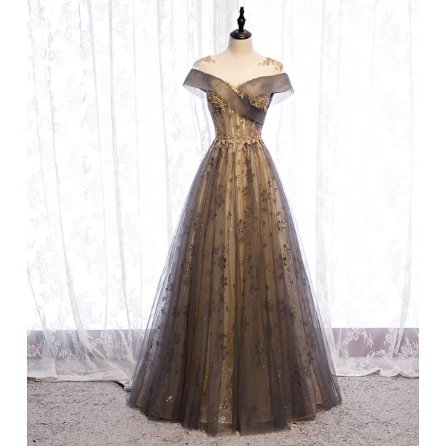 Evening Dress Tulle Long Formal Prom Dresses 2021