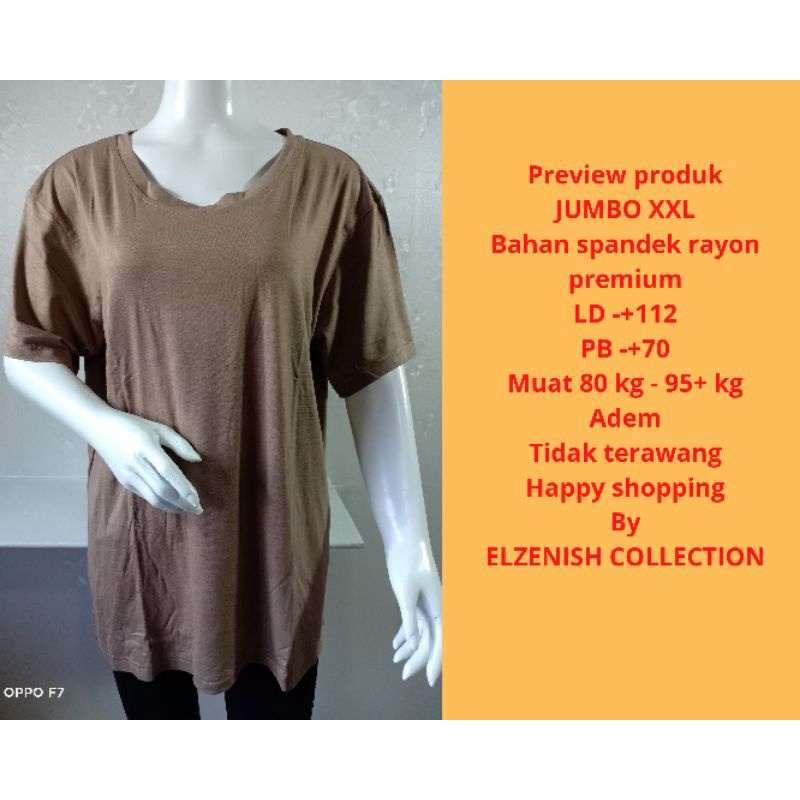 KAOS V NECK XXL ATASAN WANITA KAOS XXL KAOS JUMBO KAOS POLOS KAOS BIGSIZE XXL