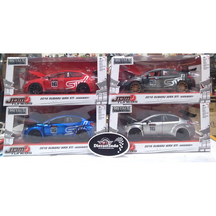 Jada JDM Turners 2016 Subaru WRX STI Widebody Skala 124  Biru