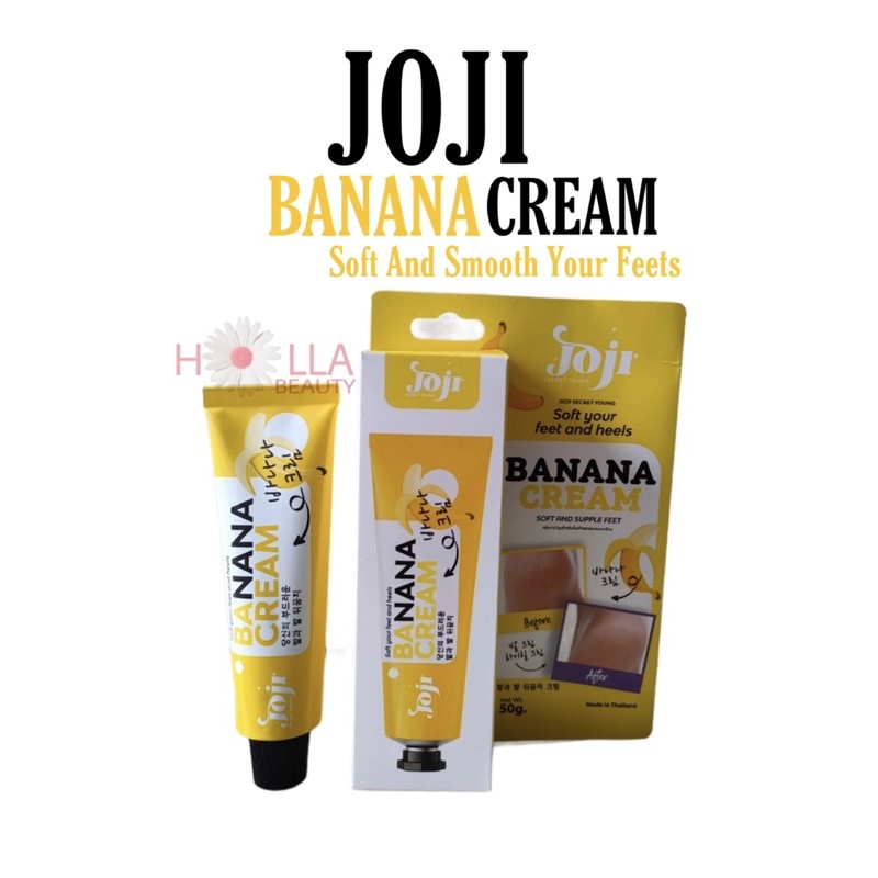 Joji Banana Cream/Cream kaki/Foot Cream Perawatan Kaki/Cream Penghalus Kaki/Banana Heel Cream Best Seller Thailand 50Gr/bpom