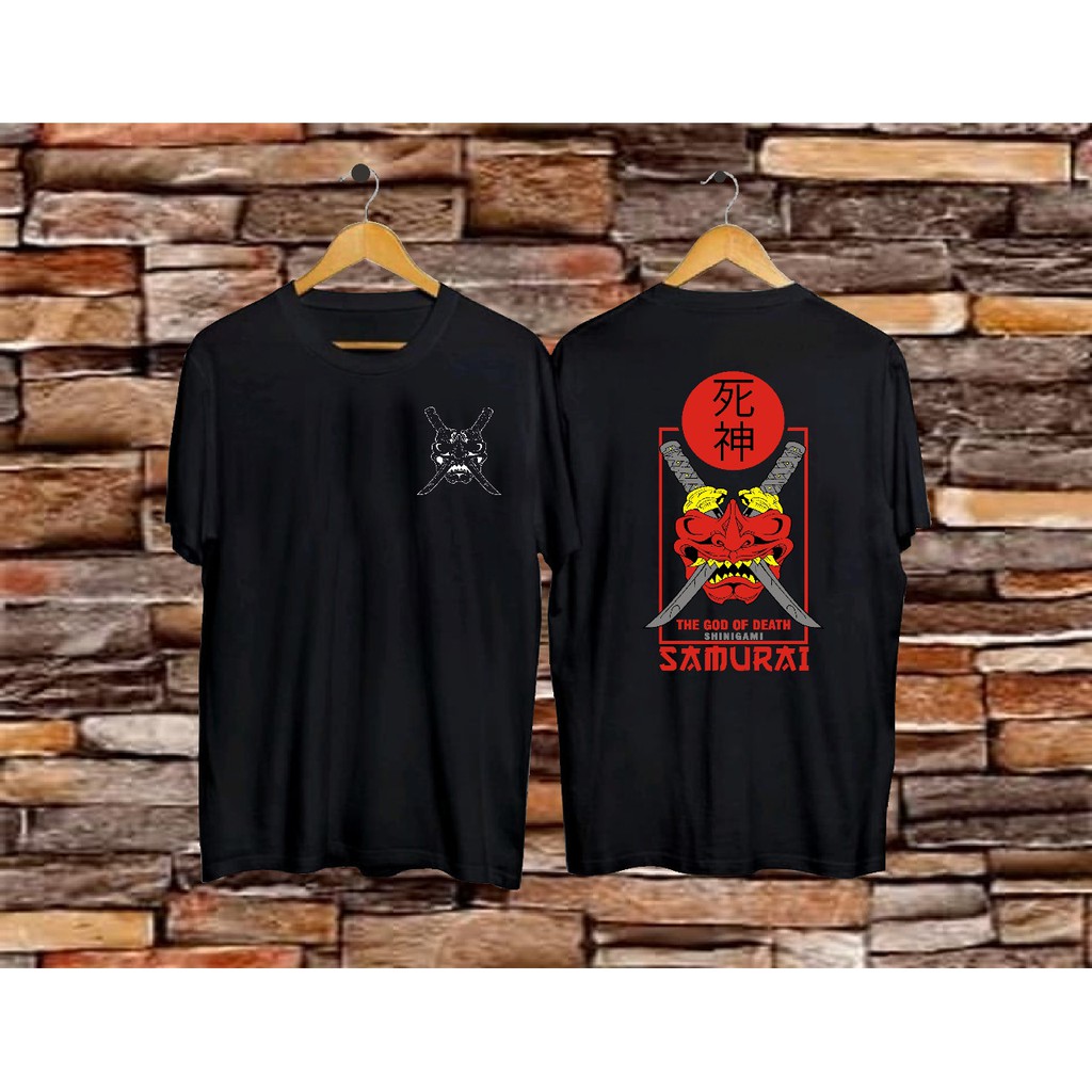 Kaos Distro Samurai The God Of Dead Hitam/T-Shirt Pria/Kaos Gaul