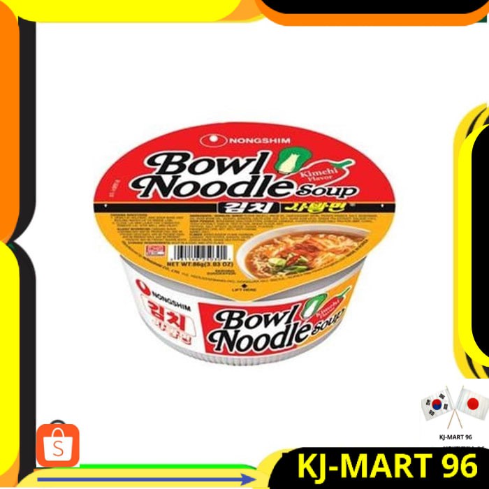 

KOREAN FOOD/MIE KOREA NONG SHIM BOWL NOODLE KIMCHI SOUP FLAVOUR 86 GR