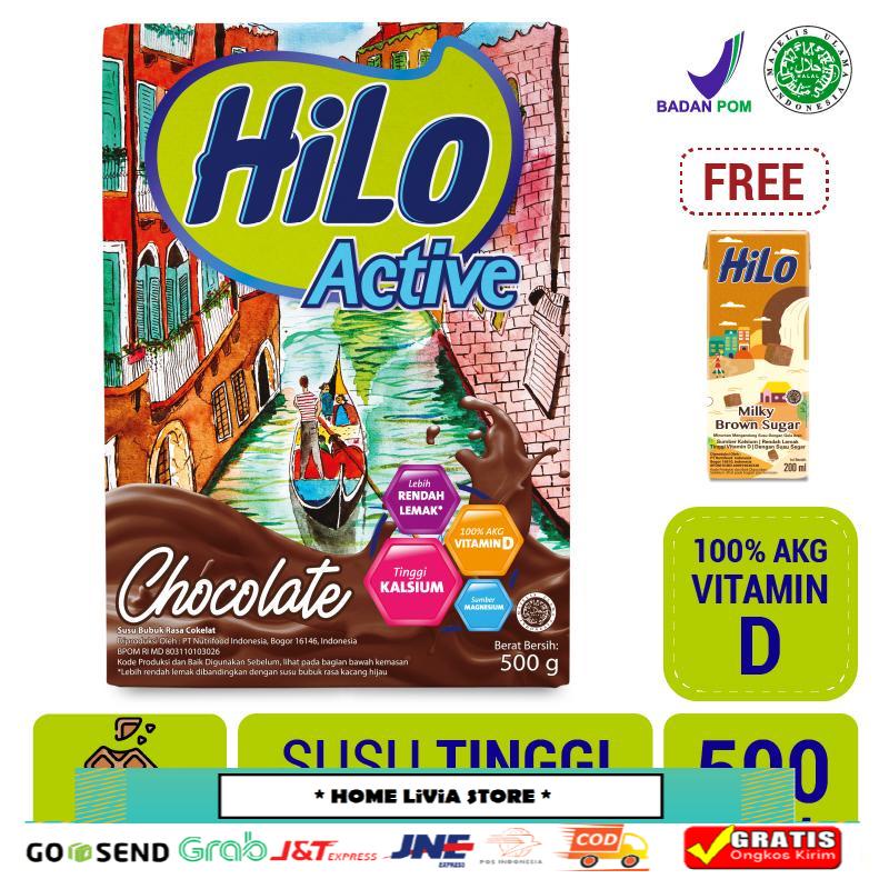 

HiLo Active Susu Tinggi Kalsium Rasa Cokelat 500 gr [Free HiLo Milky Brown Sugar 200 mL]