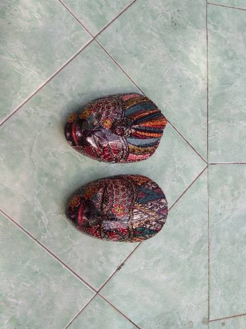 SEPASANG TOPENG BATIK RAMA SHINTA UKURAN S 10x8x4 cm FINISHING MELAMIN - PAJANGAN DEKORASI MURAH