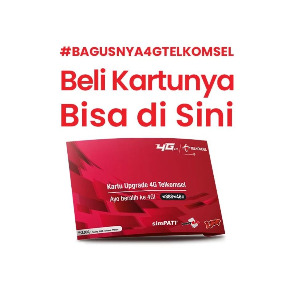 Telkomsel Kartu Upgrade 4G Kartu Perdana