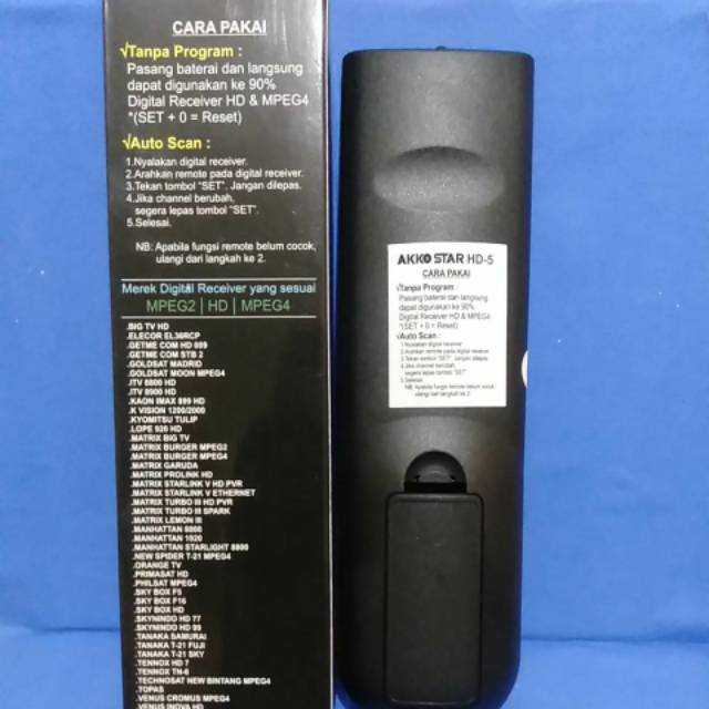 REMOTE REMOT RECIEVER MULTI DIGITAL MPEG4/HD/MPEG2