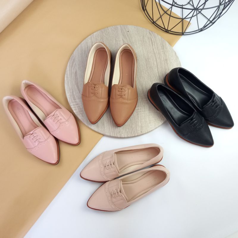 VNL Damelie Flatshoes | Sepatu Wanita | Sepatu Flatshoes | Flatshoes Casual | Sepatu hak 1cm