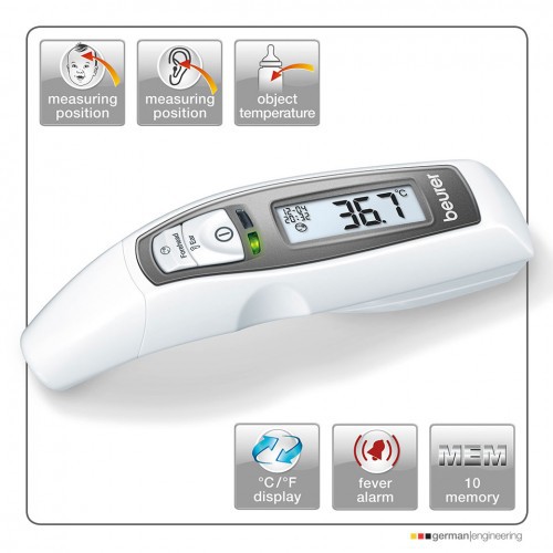 Beurer FT65 Termometer Digital Multifungsi Dahi Telinga Bayi Dewasa