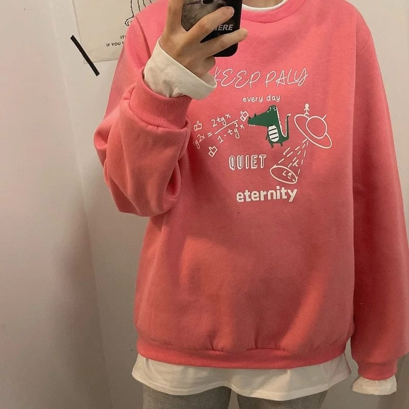 ETERNITY DINO SWEATER WANITA - ATASAN HALUS TEBAL TERLARIS