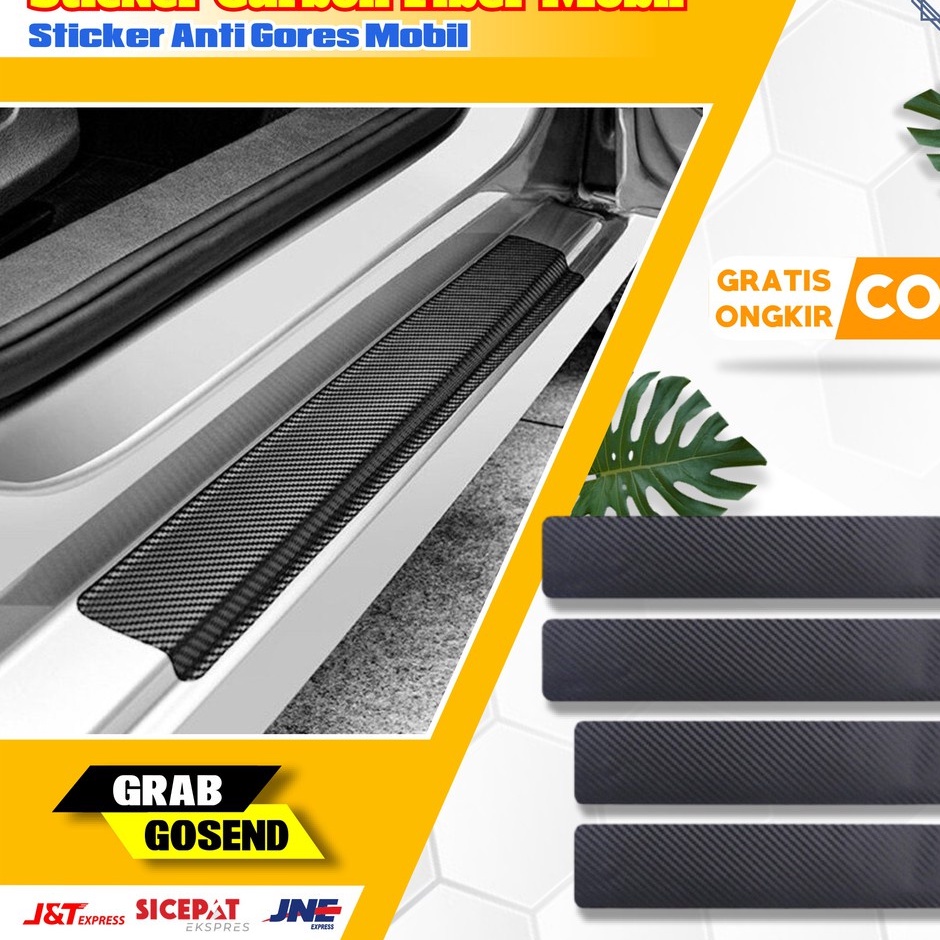 MPRO2 4 PCS Cover Stickers Carbon Fiber Anti Gores Mobil Pelapis Upgrade