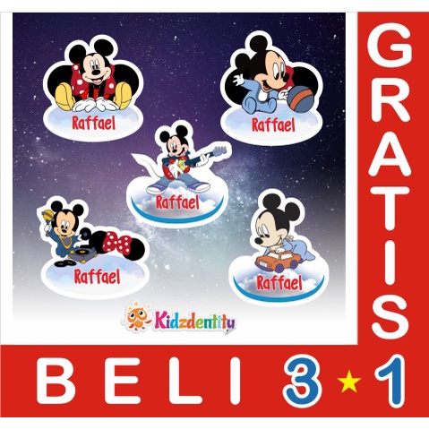 

LABEL NAMA CUTE MICKEY MOUSE