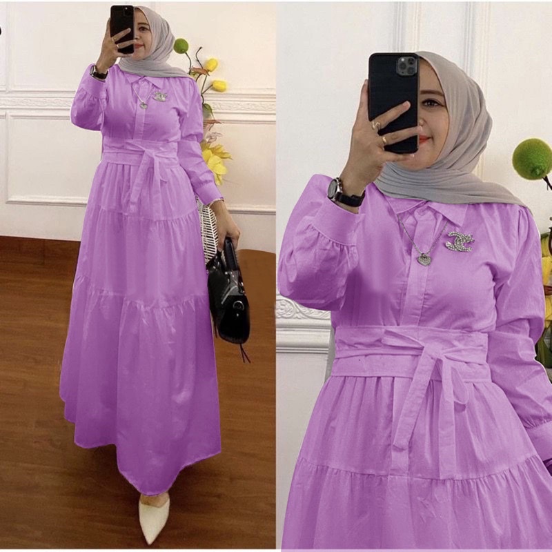 MAXI DRESS NAURA MAXI DRESS ZARABASIC-Lilac