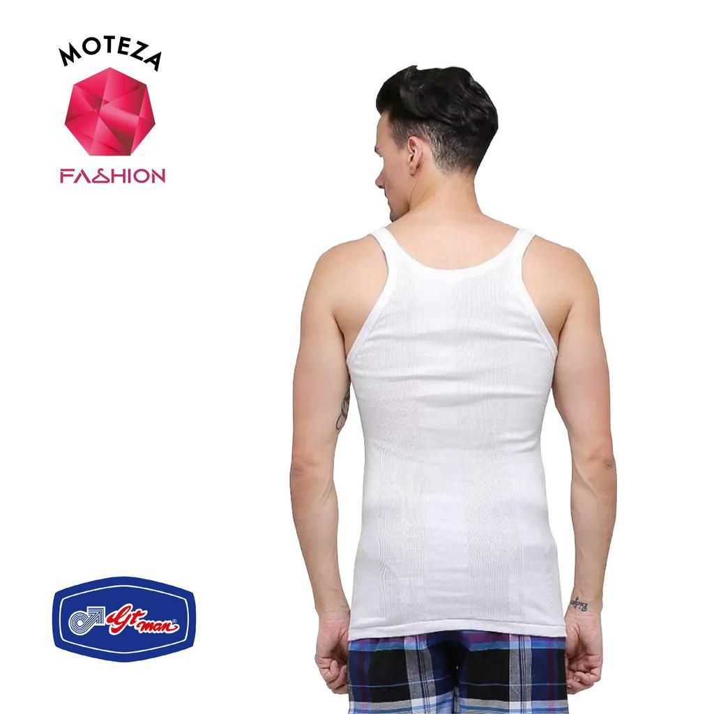 GT Man 302B GTMan 302 - Kaos Dalam Oblong Singlet Kutang Pria Cowok Salur Katun