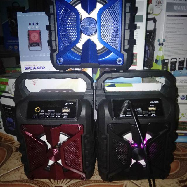 Speaker Bluetooth Portable Tenteng Karoke Support USB ,TF-CARD ,AUX ,FM ,MIC TIPE LM-S408, LM-S409 -XOBOX