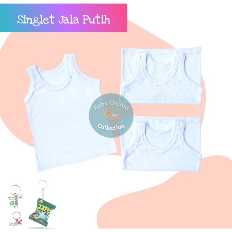 Singlet Bayi Baru Lahir Singlet Baby NewBorn Kaos Kutang Bayi Baju Bayi Baju Bayi NewBorn Baju Bayi Perempuan Baju Bayi Laki Laki Perlengkapan Bayi Baju Bayi 0 6 bulan Atasan Bayi Singlet bayi motif Singlet bayi lusinan Singlet bayi unisex Singlet SNI-Singlet Jala Putih