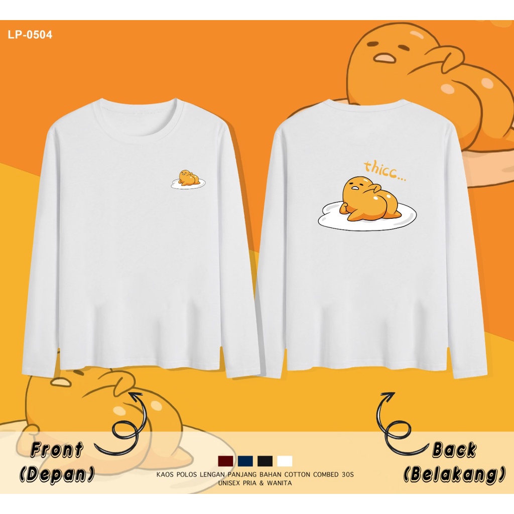 PAKAIAN KAOS LENGAN PANJANG WANITA / IMPORT / LP-0504 / THICC / GUDETAMA