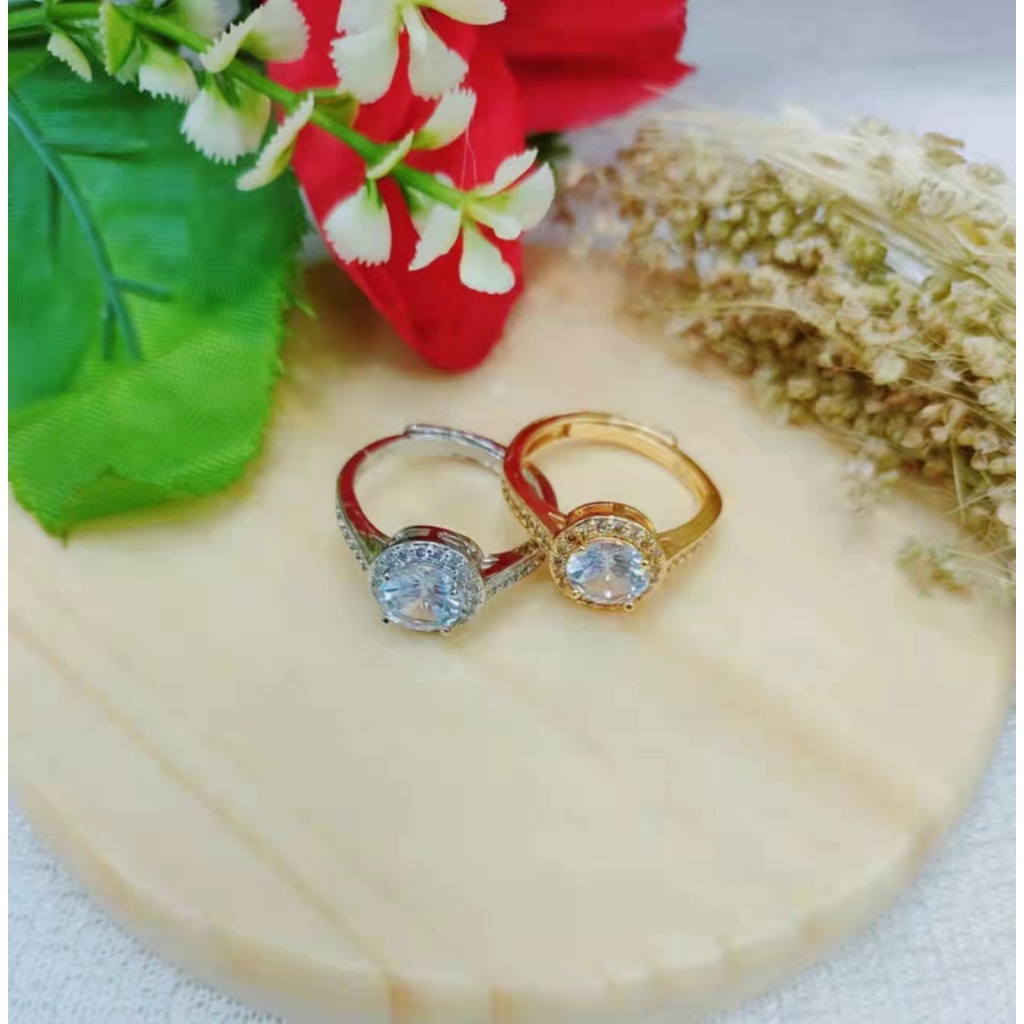 Cincin Perhiasan Mata Full Lapis Emas B124,125