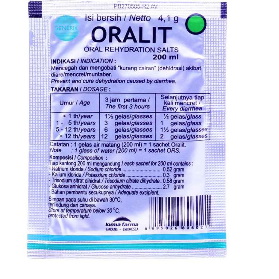 Grosir ORALIT 4,1gr 200ml - Pertolongan Pertama Diare Kucing Anjing Kekurangan Cairan | Oralit Kimia