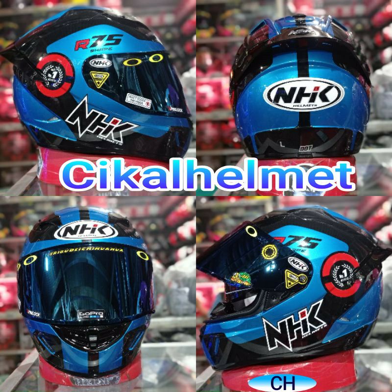 NHK GP1000 MOTIF R75 BLACK BLUE PAKET GANTENG TERMURAH