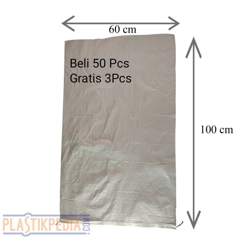 Karung Plastik 50KG BARU Uk 60x100cm Goni Plastik 50KG Karung Goni 50KG