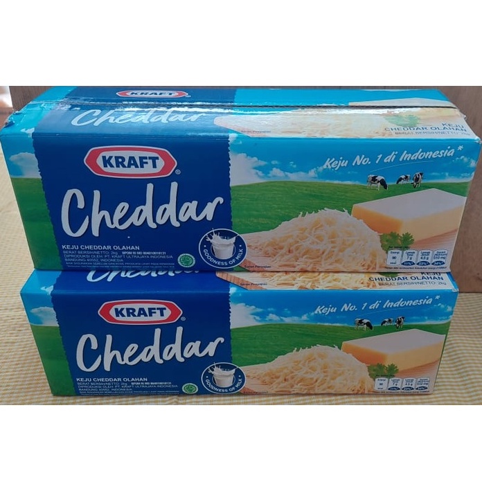 

Keju Kraft Cheddar 2kg/ Kraft Cedar 2kg/ Keju Chedar Kraft