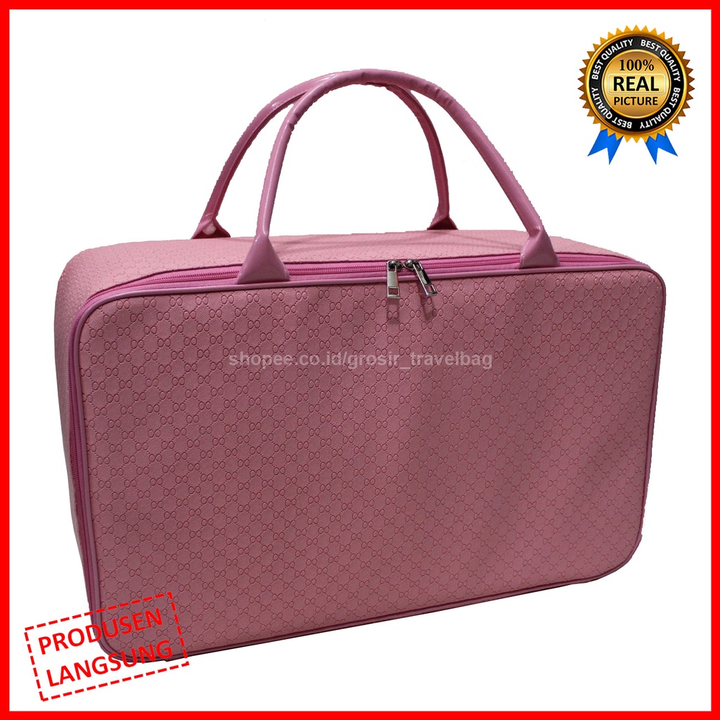 Travel Bag Premium Jumbo - Tas Travel Jumbo - Tas Pakaian Besar - Travel Bag Wanita -Travel Bag Kulit Sintetis Waterproof - Best Quality