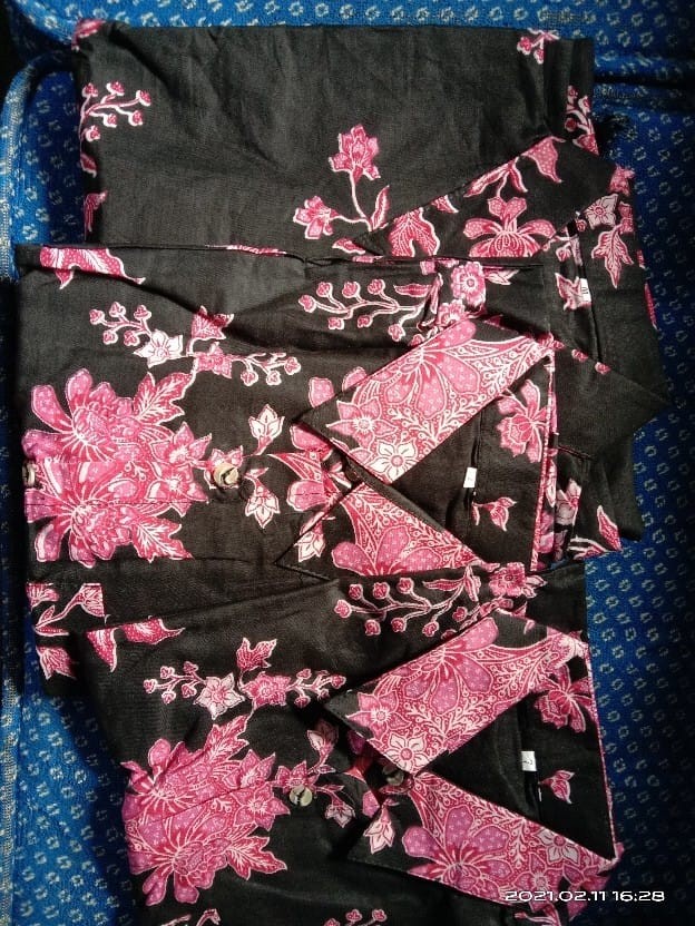 Batik Couple Keluarga Sania Ruffle Ori Ndoro Jowi Dnt Motif Cibulan