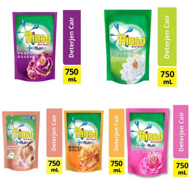 RINSO MOLTO DETERGENT CAIR 750 ML