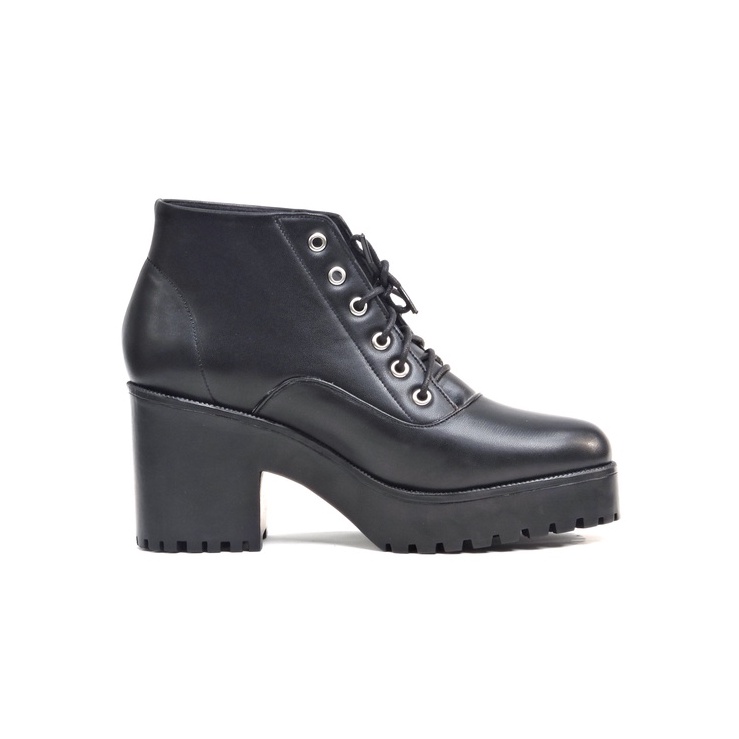 Workswell Sepatu Boot Fashion dengan tali Kode ROLL-3 Hitam Doff