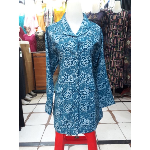 BAJU PKK NASIONAL BIRU PAKAI PURING