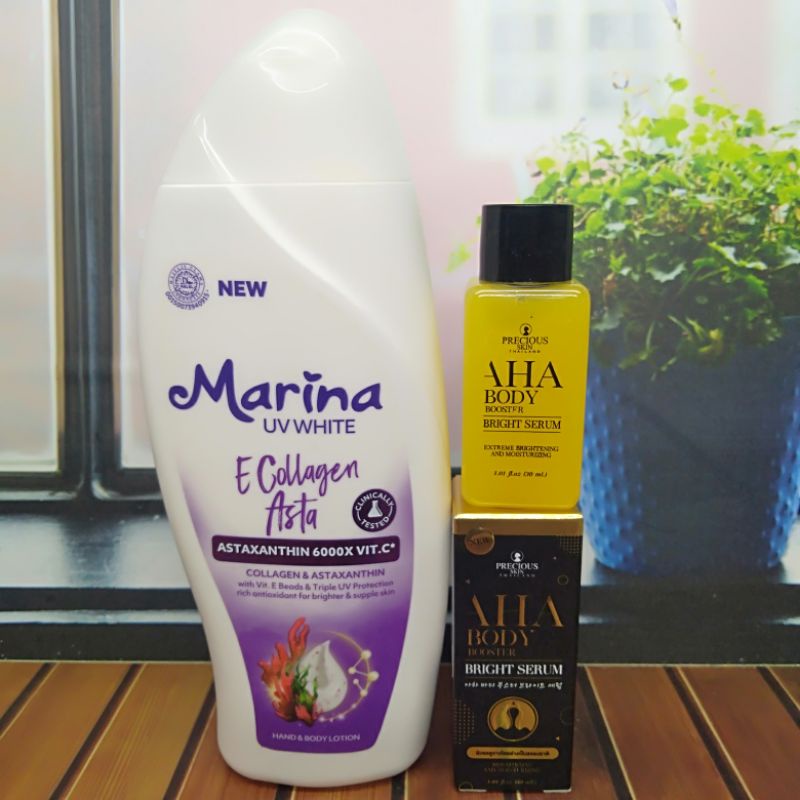 Hand Body Marina + Serum Aha Body Bright Serum