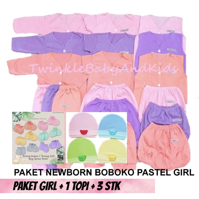 PAKET NEWBORN BOBOKO SNI PASTEL COLOR 18PCS 0-3 BULAN - PIYAMA BAYI - PERLENGKAPAN ANAK - BAJU BAYI MURAH - FLUFFY LIBBY VELVET MIYO-4