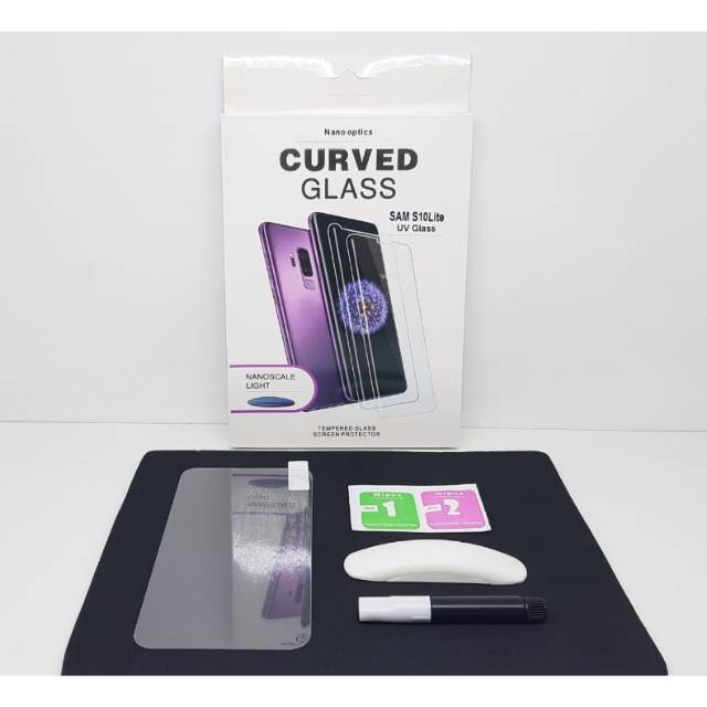 UV Glass Samsung S10 Lite G970 5.8 inchi Tempered Glass Samsung S10e TG 3D Curve FULL SCREEN GLUE