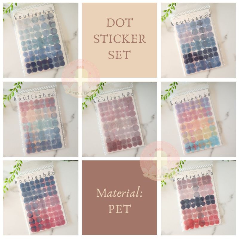 

kcutie - Dot Sticker Set Bahan PET