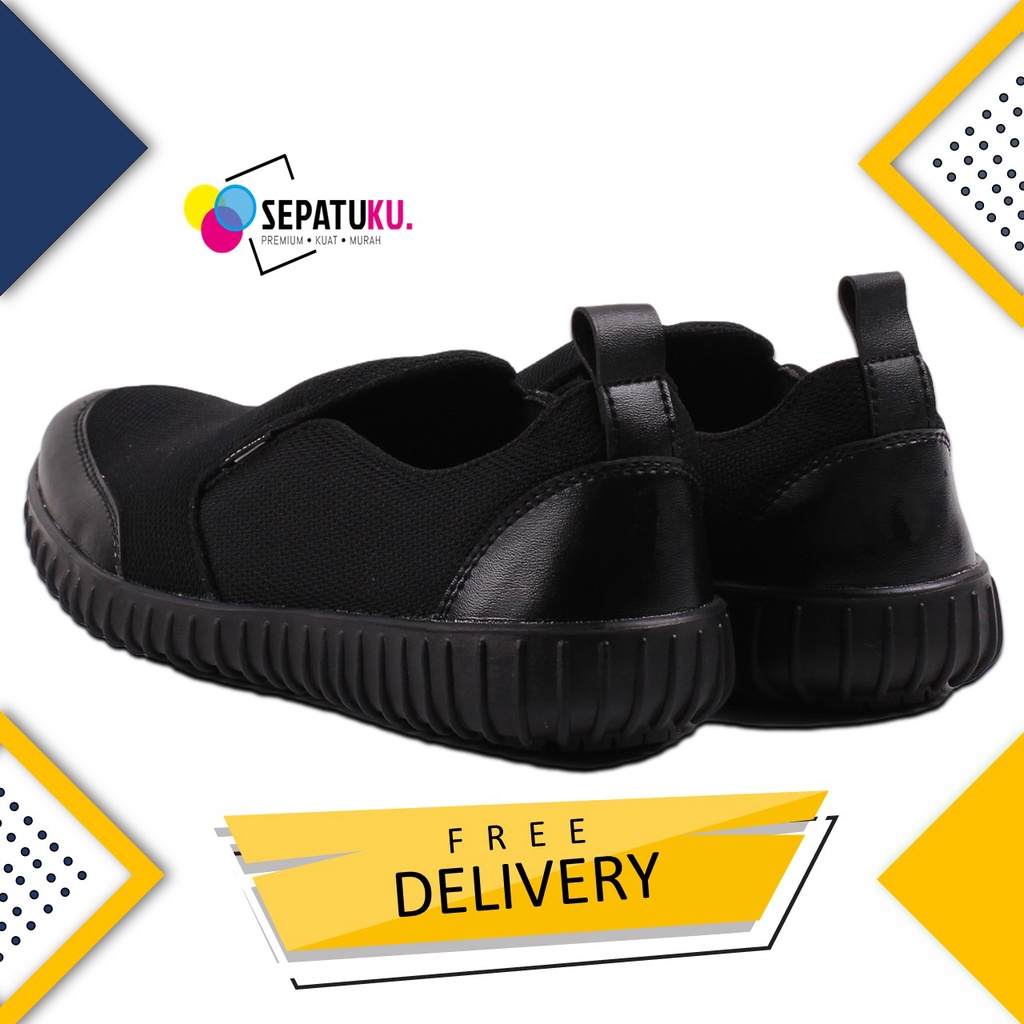 Sepatu Slip On Casual Pria Keren Sepatu Olahraga Sport Running Pria Murah Spatu Slip On Cowok Pria Spatu Original 100% - Frieza-7