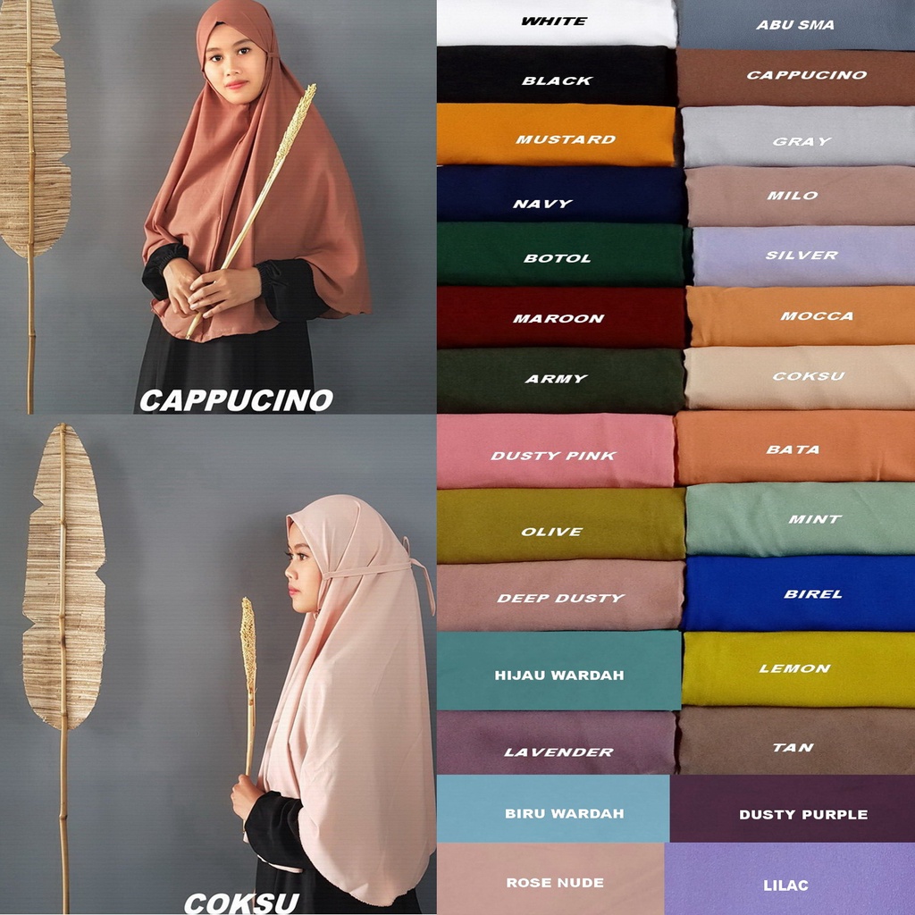 Hijab Instan Bergo Maryam Big Size XL