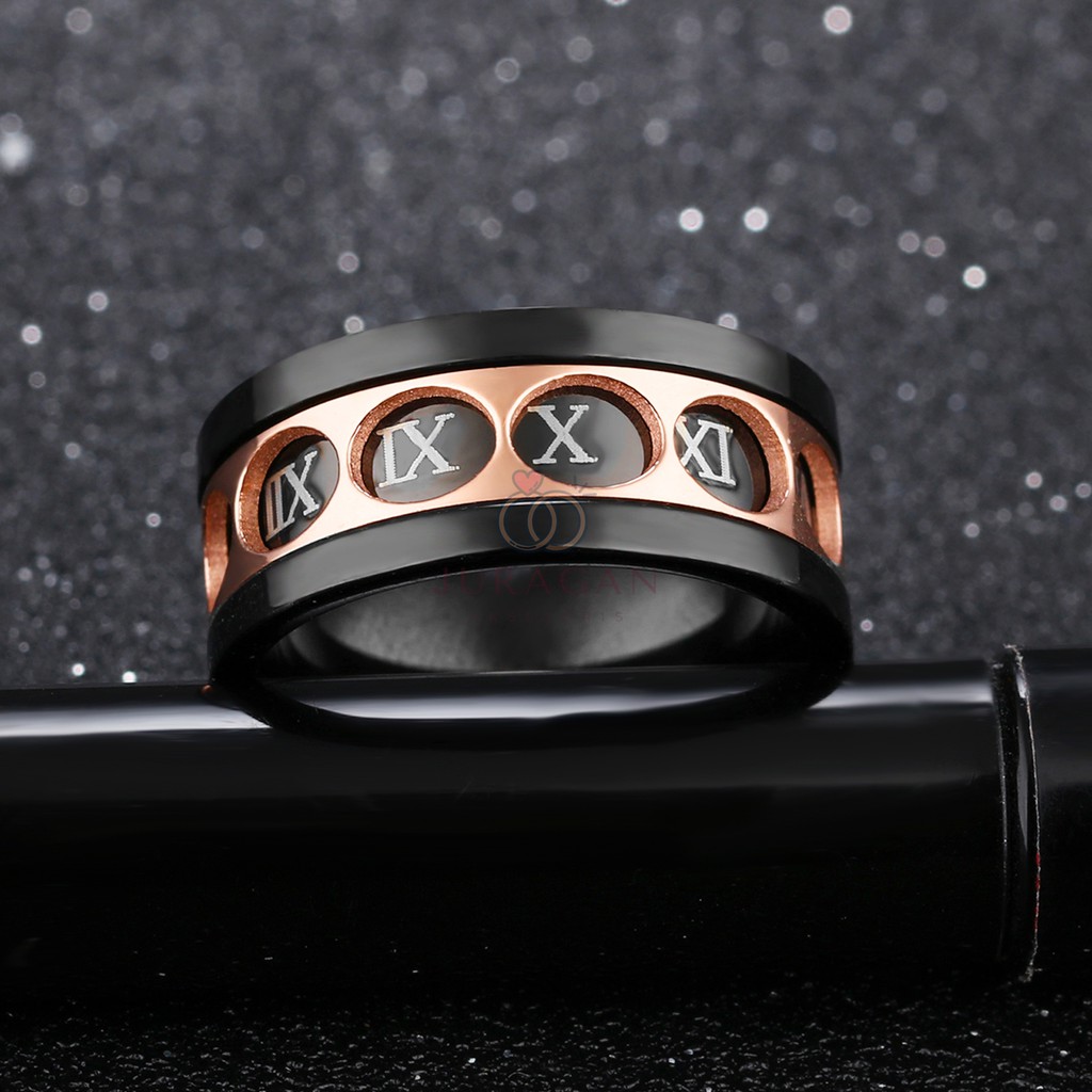 [EKSKLUSIF] Cincin Titanium Pria Greeky Ring BONUS Gelang