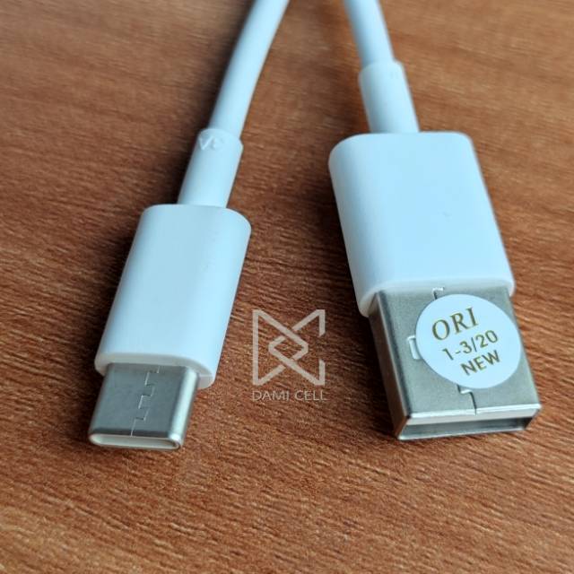 Kabel PowerBank Huawei 3A USB Type-C 40CM Original 100% - White