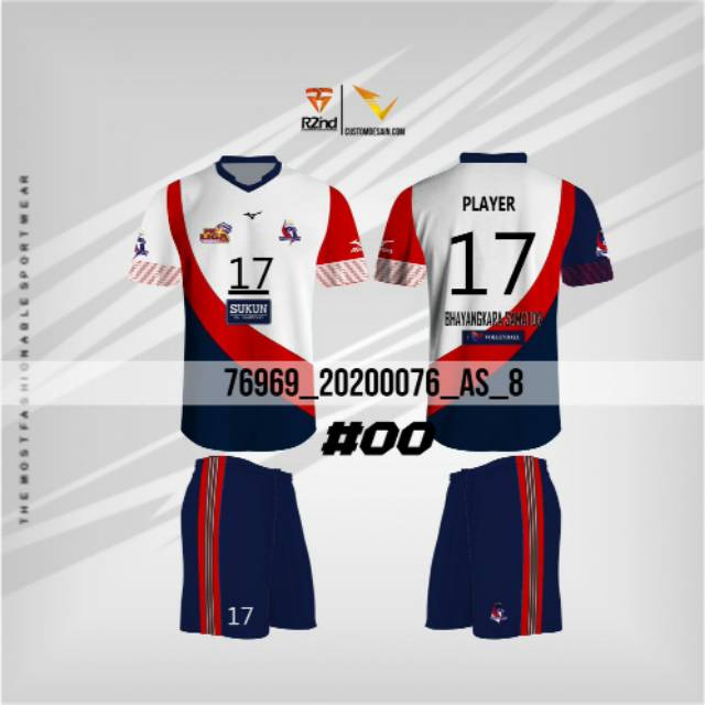 Jersey Volly Samator Baju Voli Pria Printing Original Regarsport