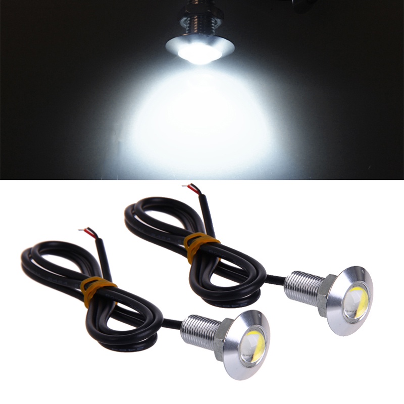 Cre 1 Pasang Lampu DRL LED Eagle Eye DC 12V 23mm Warna Putih Untuk Mobil