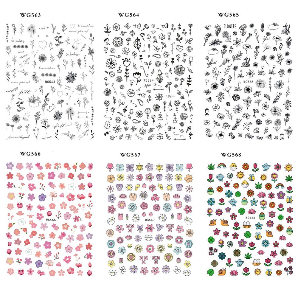 AUGUSTINA Agustina Dekorasi Nail Art DIY Tahan Air Halus Manicure Decals