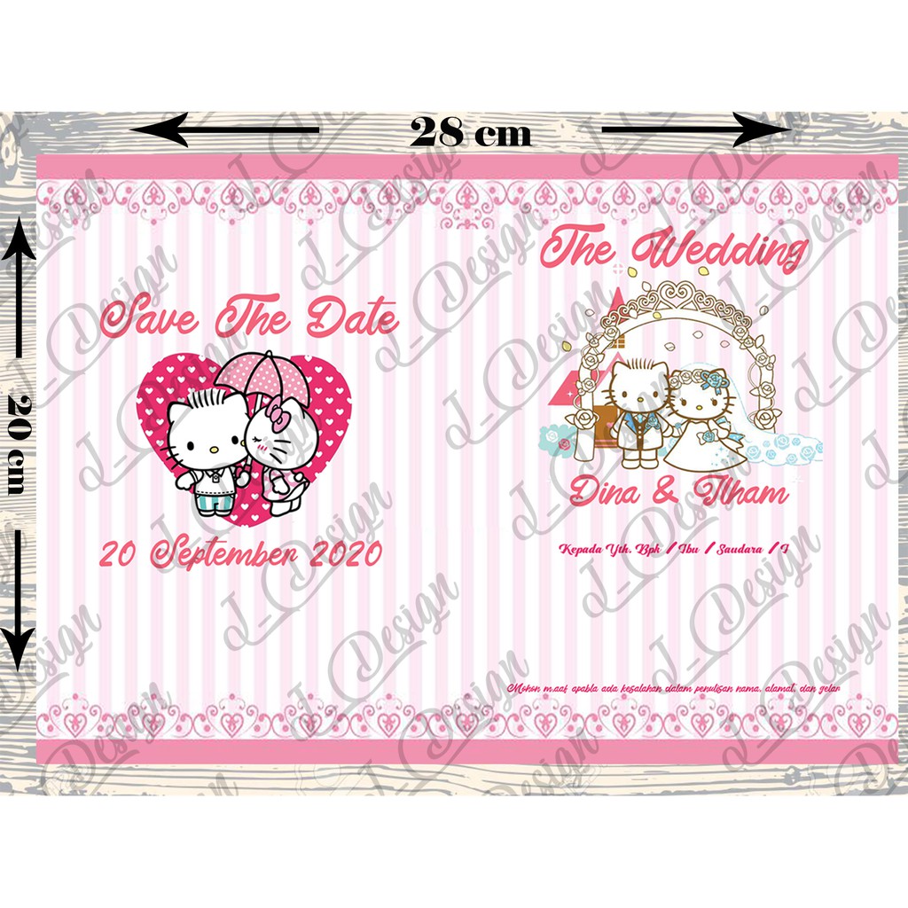 9200 Contoh Undangan Pernikahan Hello Kitty Terbaik