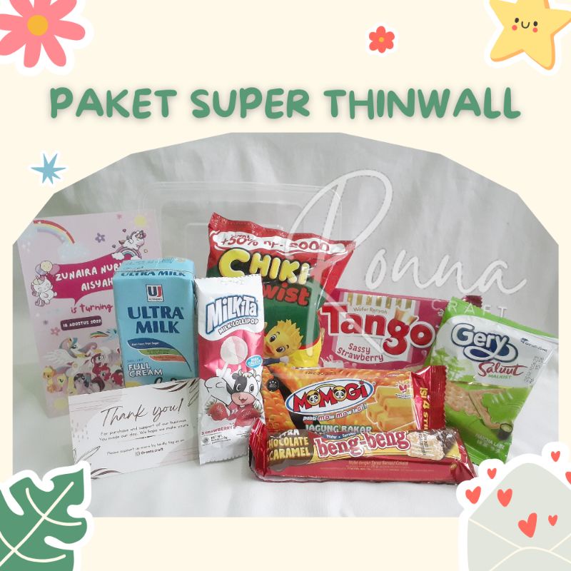 

HAMPERS SNACK THINWALL SUPER / SNACK ULANG TAHUN / BINGKISAN ULTAH THINWALL / SNACK SOUVENIR ACARA ULANG TAHUN
