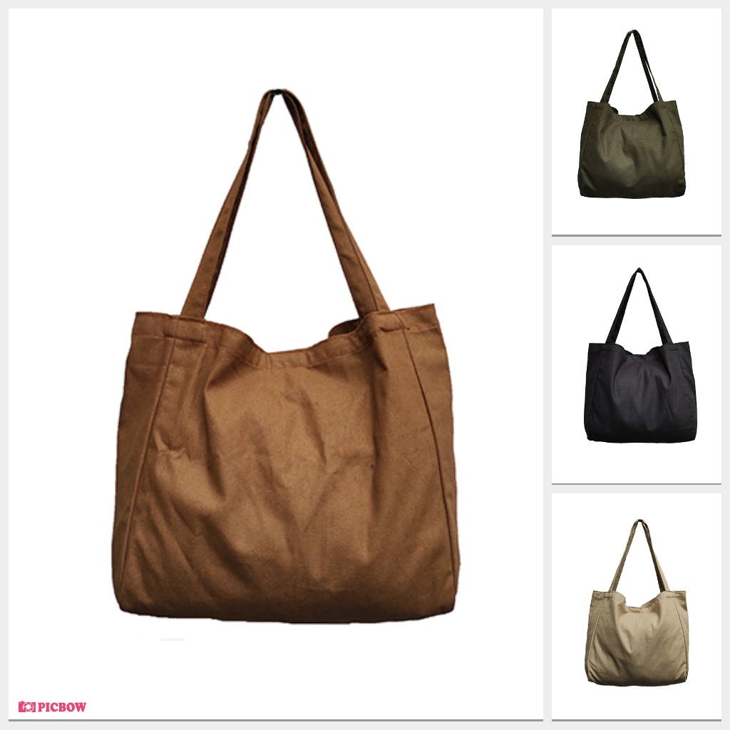 Nudie Bag / Tas Tote Bag Kanvas Wanita Polos