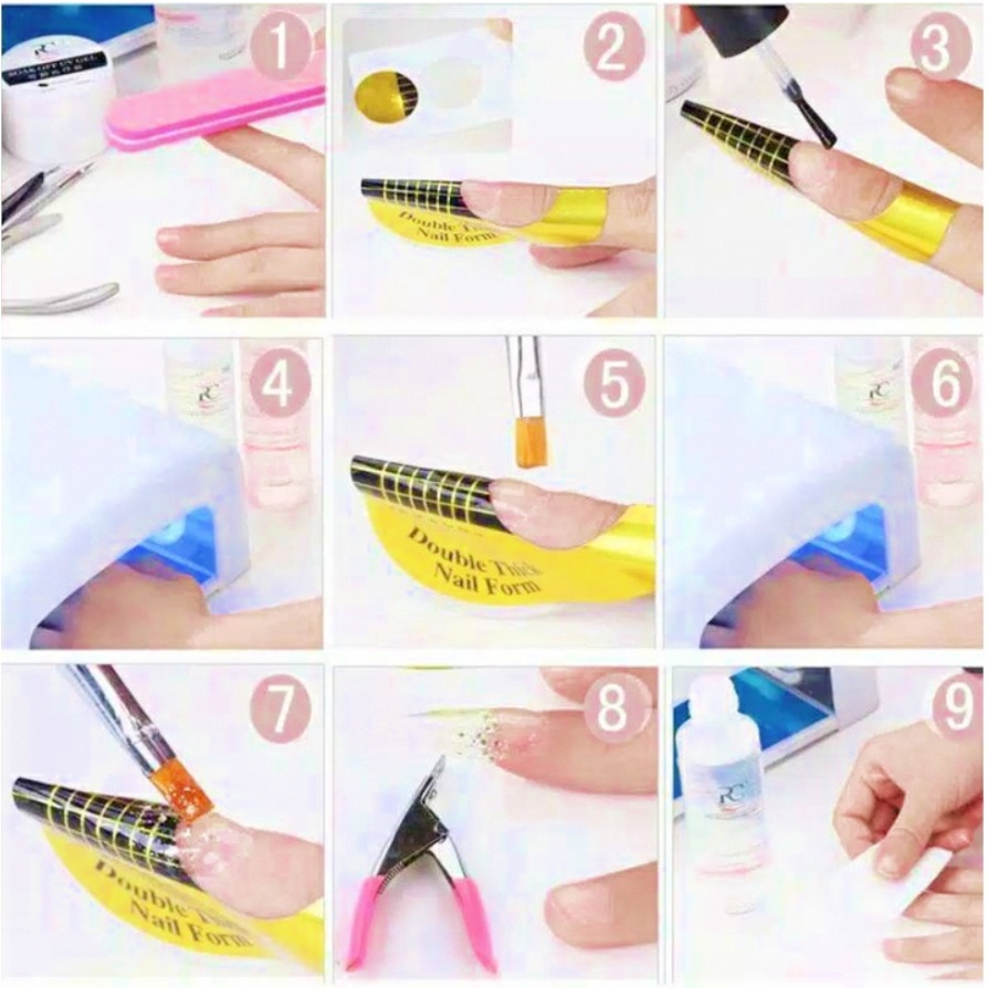 Cetakan Kuku Extension / Nail Form Acrylic Extention / nail art  Perpanjang kuku Palsu / kertas pembentuk kuku palsu KU012