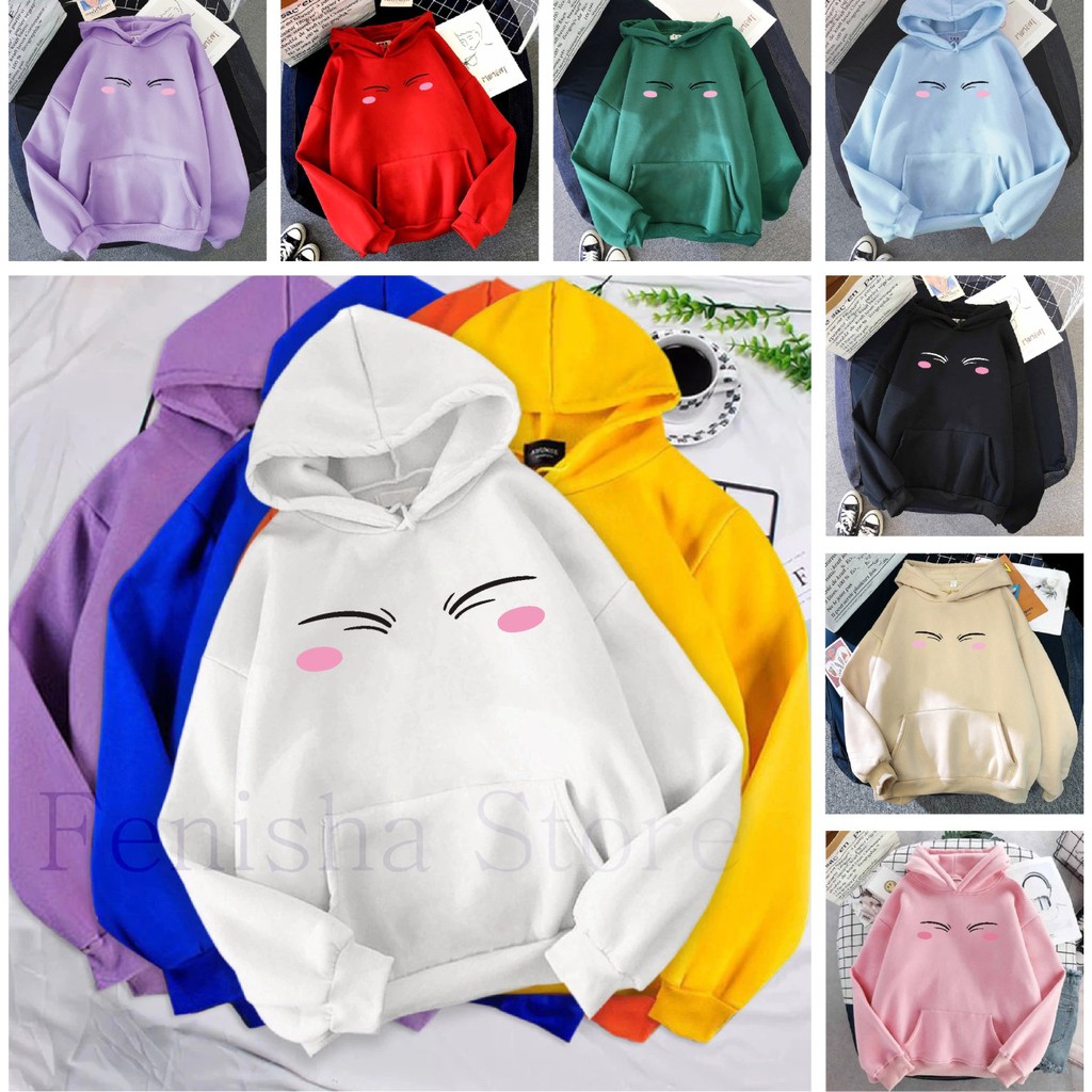 FenishaStore Sweater Hoodie Kantong Depan Pria Dan Wanita  HAPPY FACE Bisa Bayar Ditempat COD