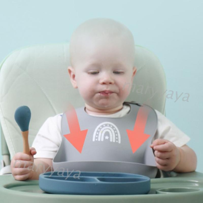 Mary Mary Bib / Slabber / Handuk Air Liur Bayi Bahan Silikon Bpa Free Anti Air