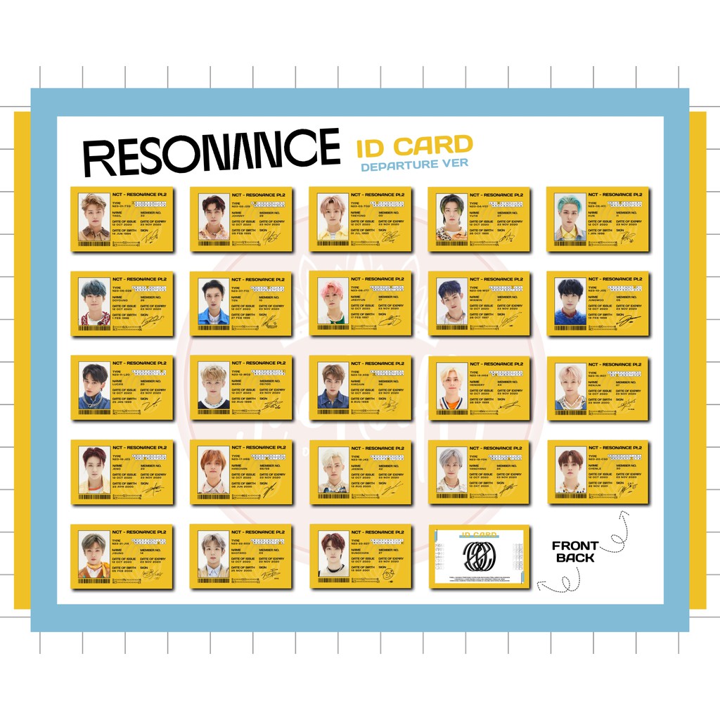 

NCT ID CARD RESONANCE DEPARTURE VER